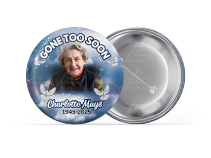 Memorial Badge Buttons (light blue)