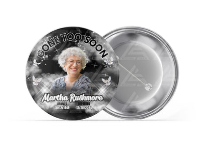 Memorial Badge Button (Black)