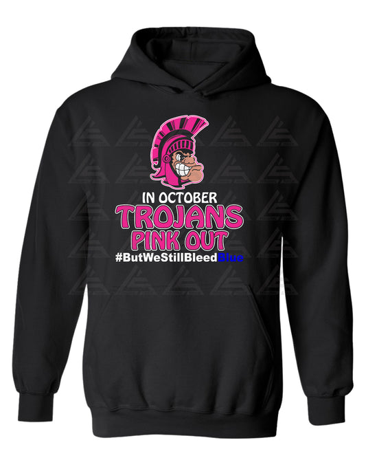 Trojans Pink Out Cancer Awareness Hoodie-Black