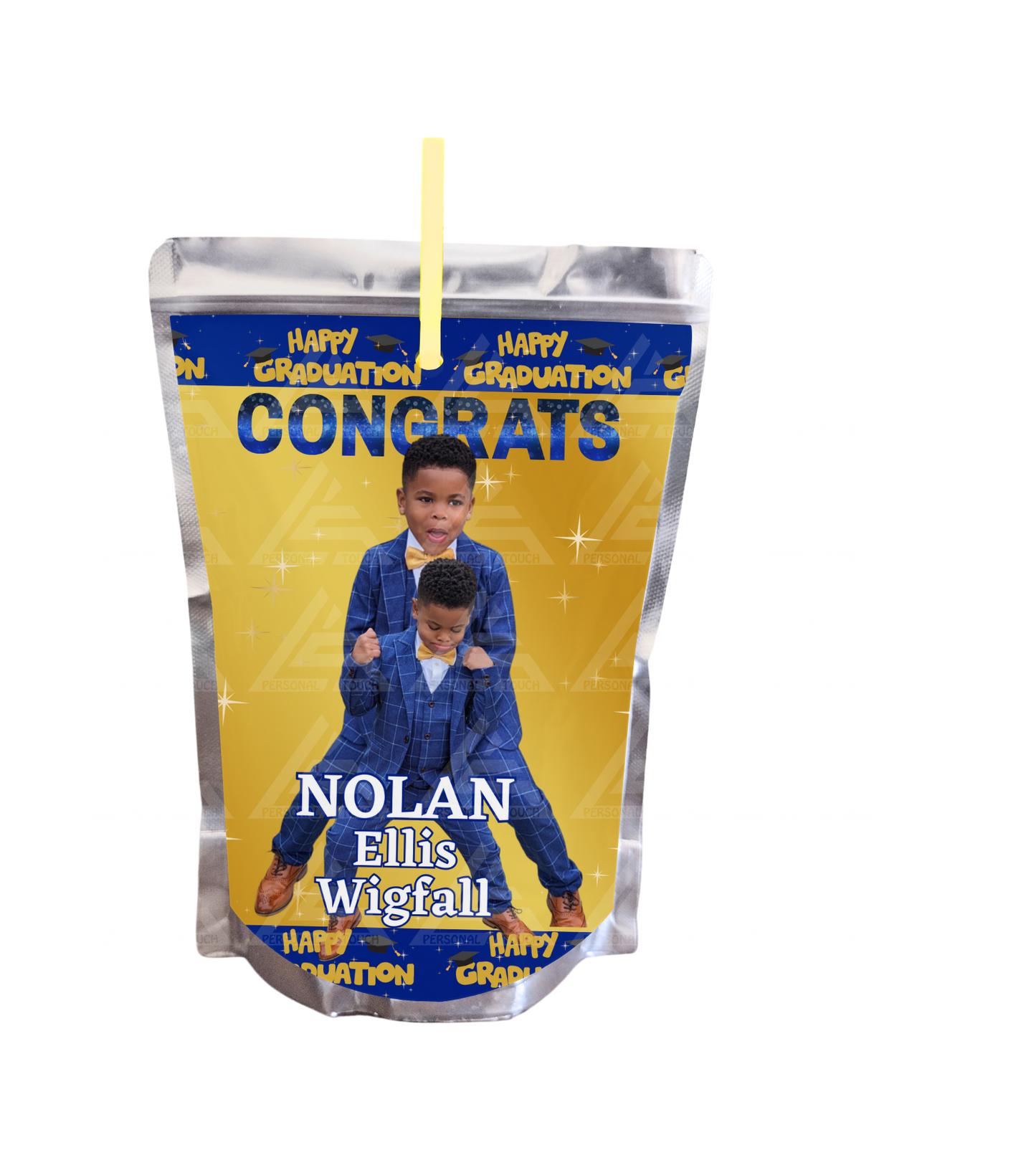 Personalized Graduation Juice Pouch Party Favor