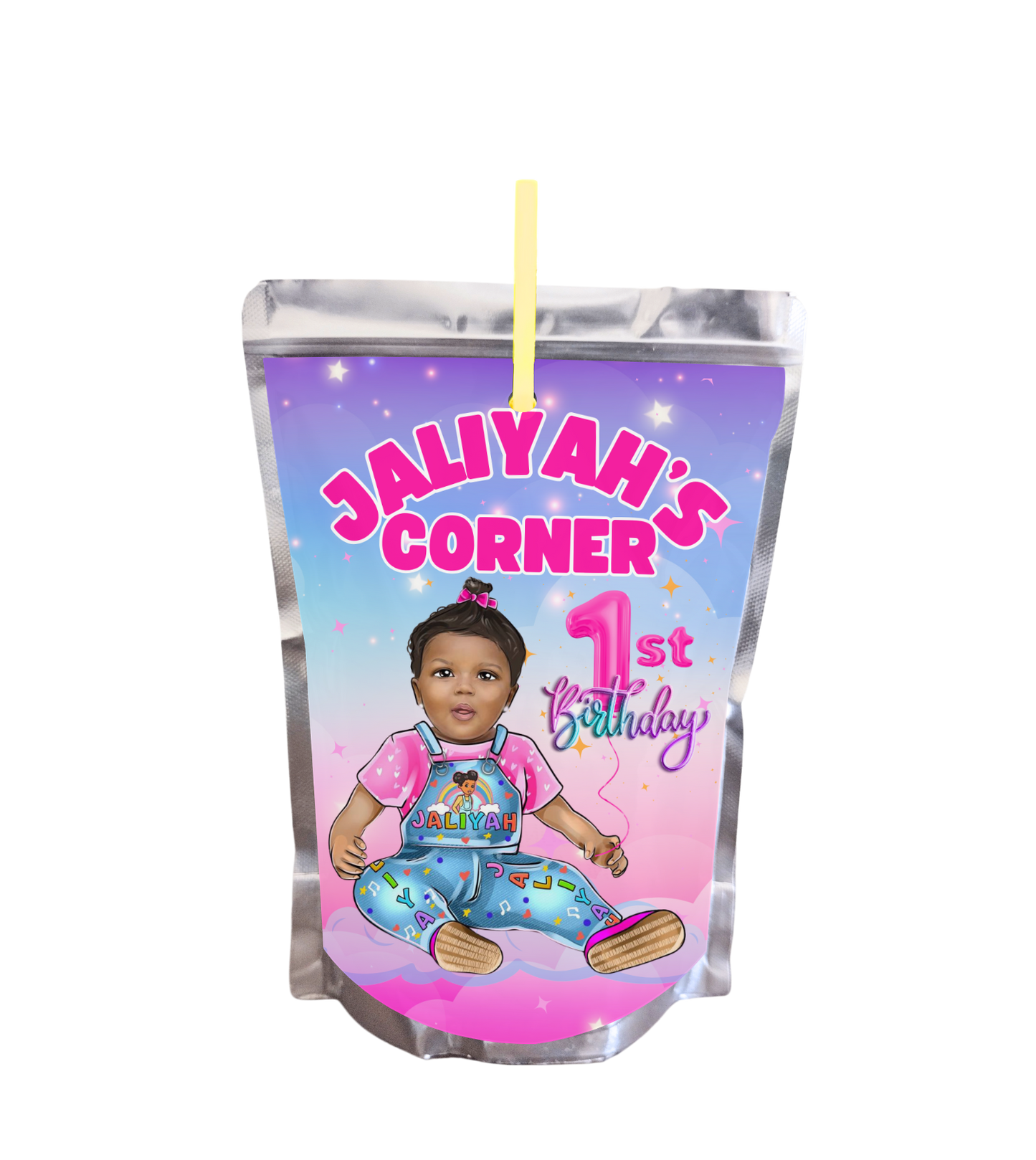 Jaliyah's Corner Birthday Juice Pouch Party Favor