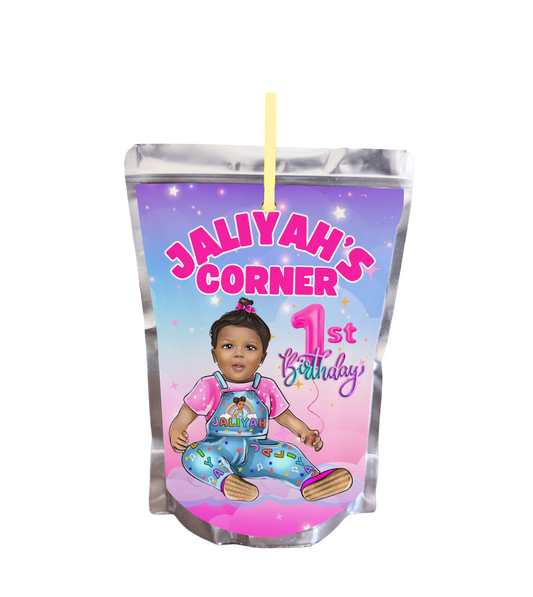 Jaliyah's Corner Birthday Juice Pouch Party Favor