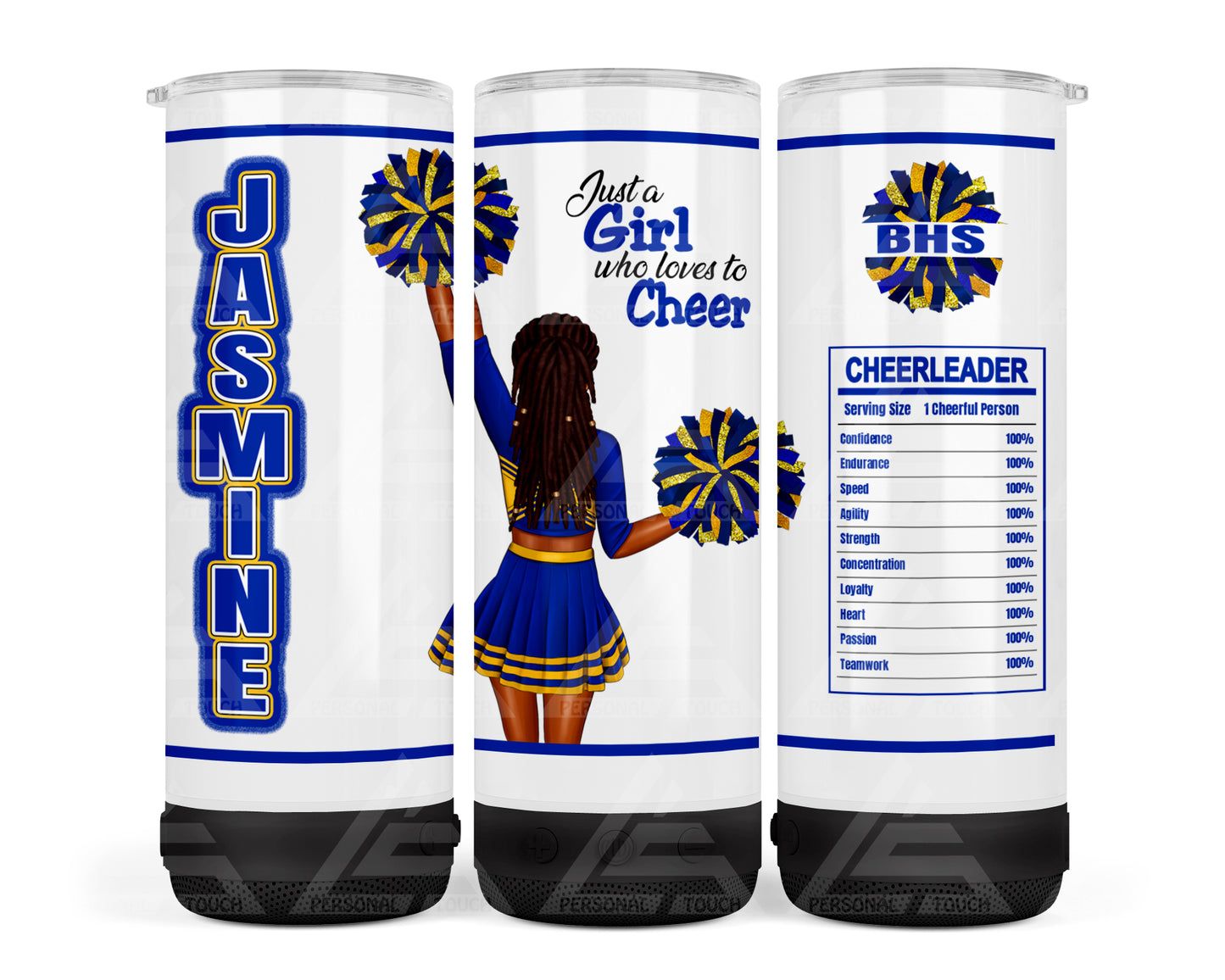 Speaker Tumbler (Cheerleader - Blue/Gold)