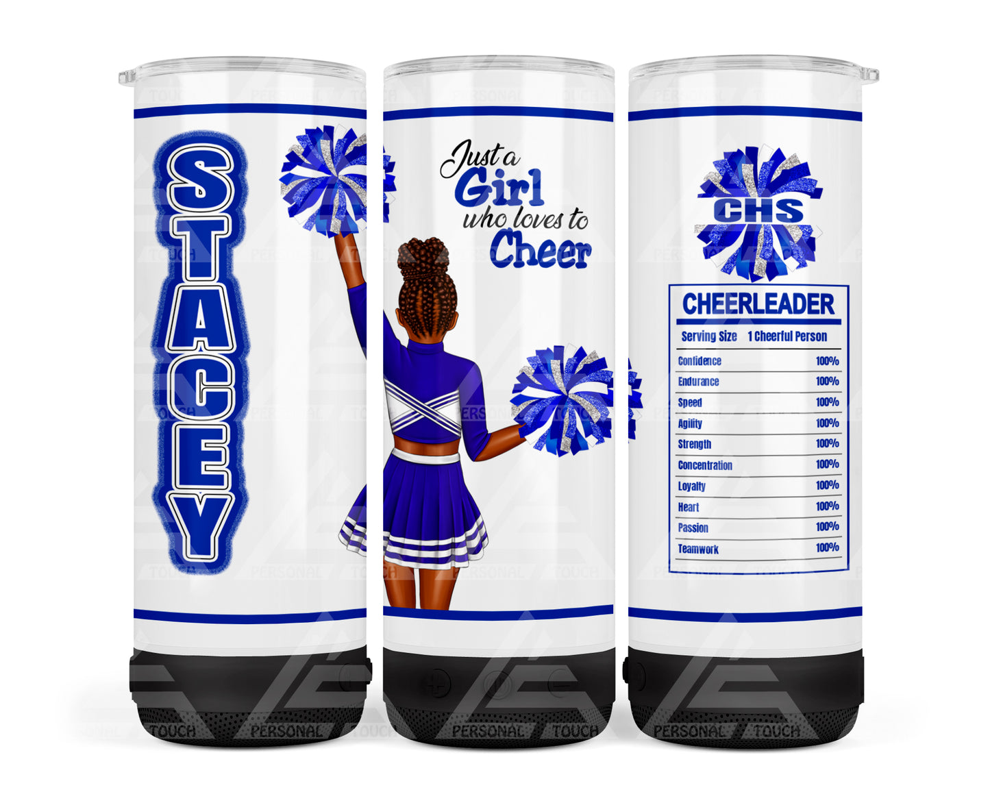 Speaker Tumbler (Cheerleader - Blue/White)