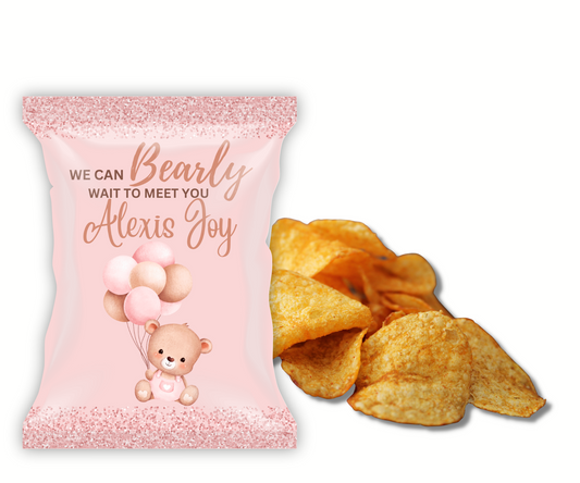 Personalized "Girl" Baby Shower Potato Chip Party Favor