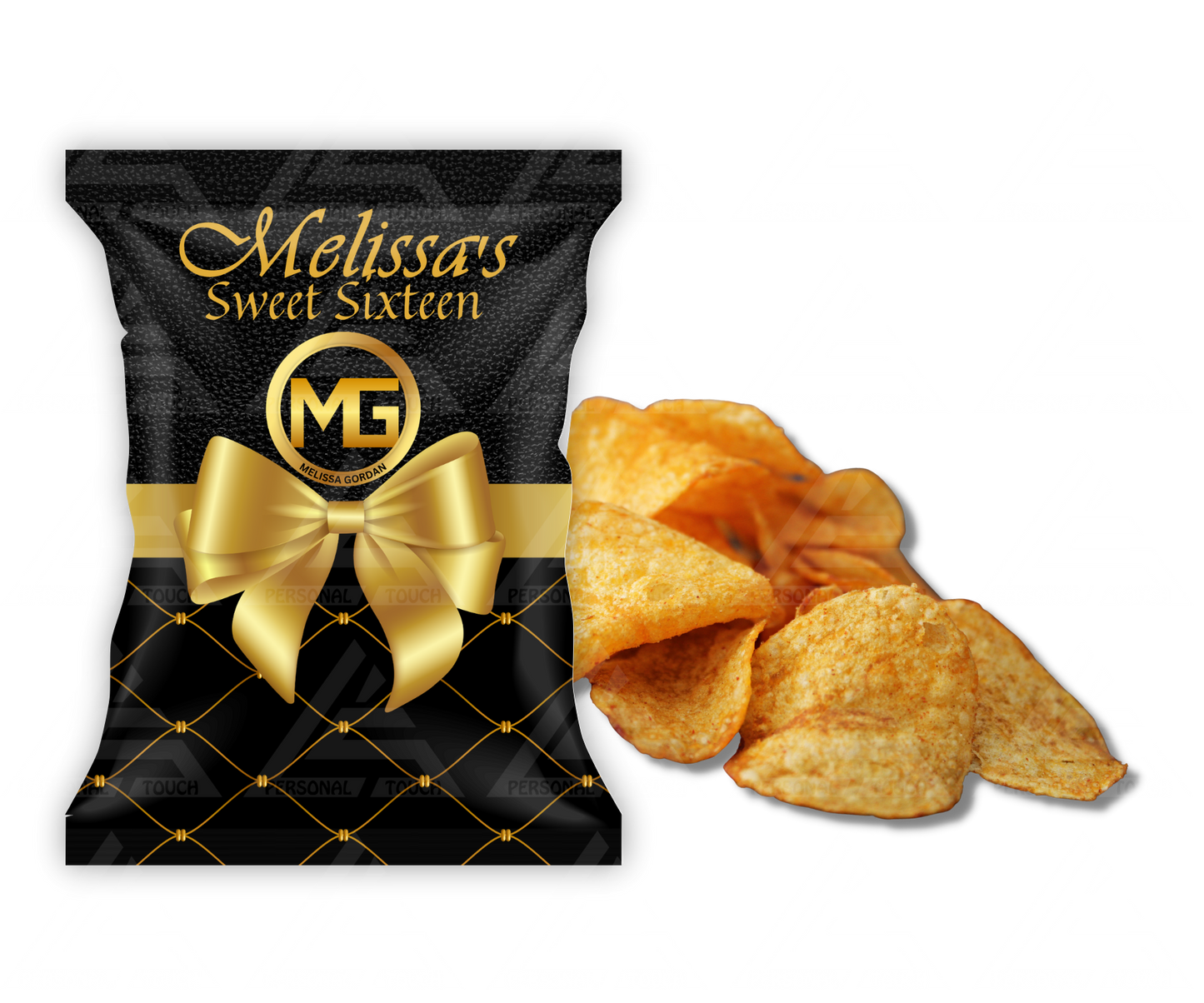 Personalized Designer Potato Chip Bags.  Louis vuitton birthday party, Louis  vuitton birthday, Custom party favors