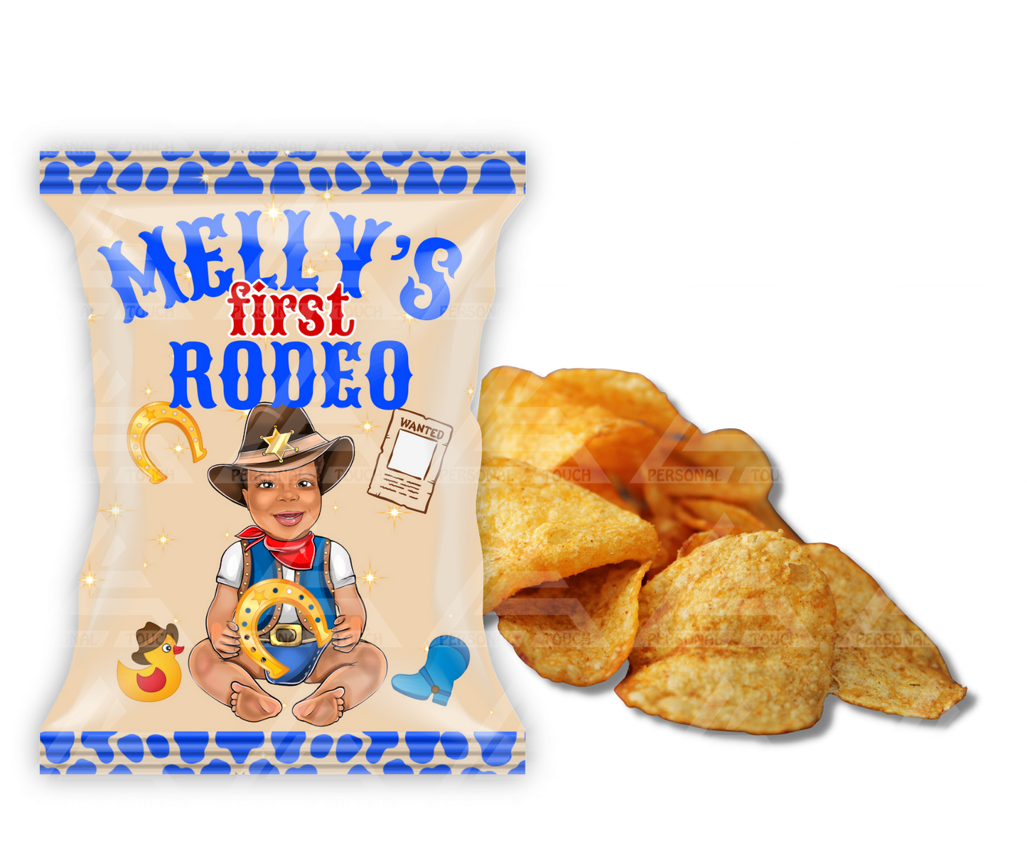 Custom-Cartoon Birthday Potato Chip Party Favor