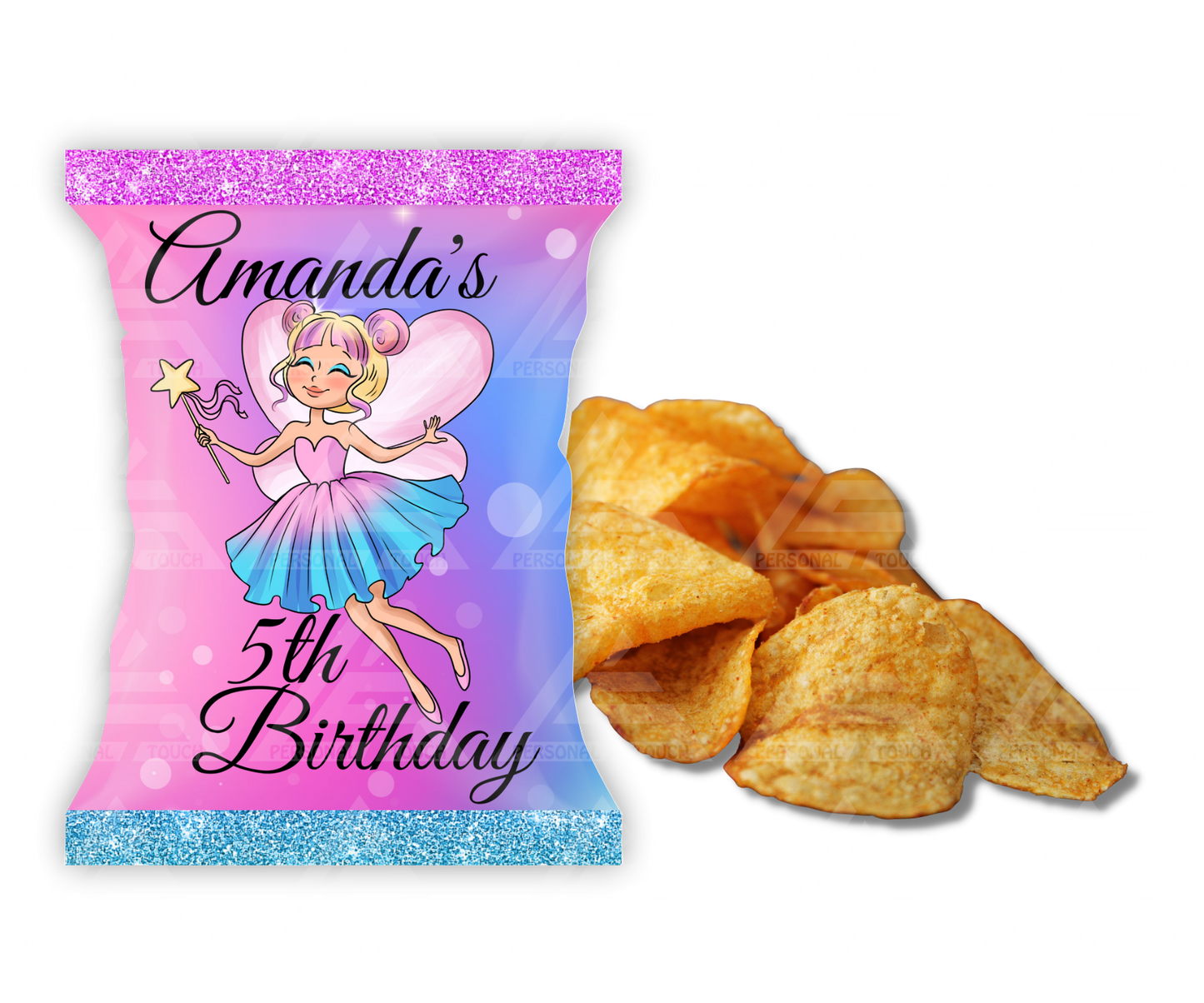 Personalized Birthday Potato Chip Party Favor-Fairy 1