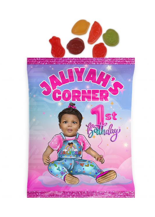 Jaliyah's Corner Birthday Fruit Snack Party Favor