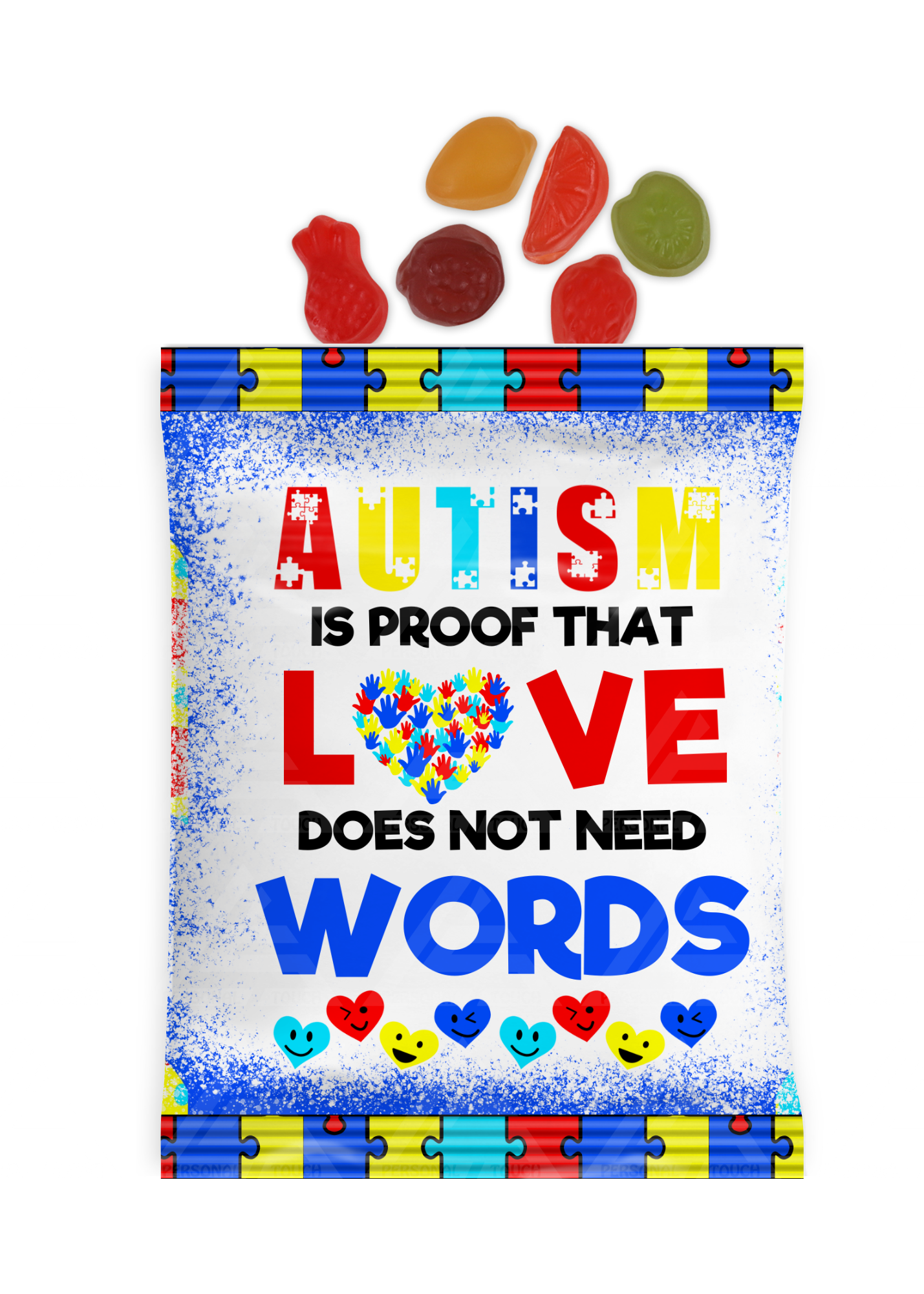 Autism Awareness Fruit Snack Party Favor