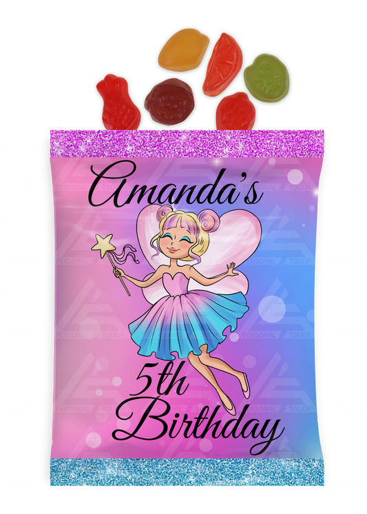 Personalized Fairy Fruit Snack Party Favor