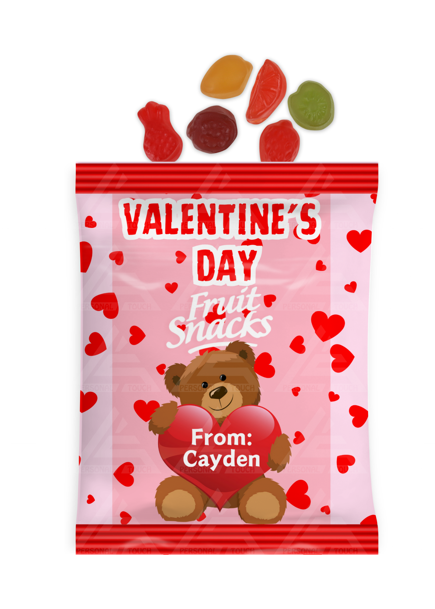 Valentine's Day Fruit Snack Party Favor