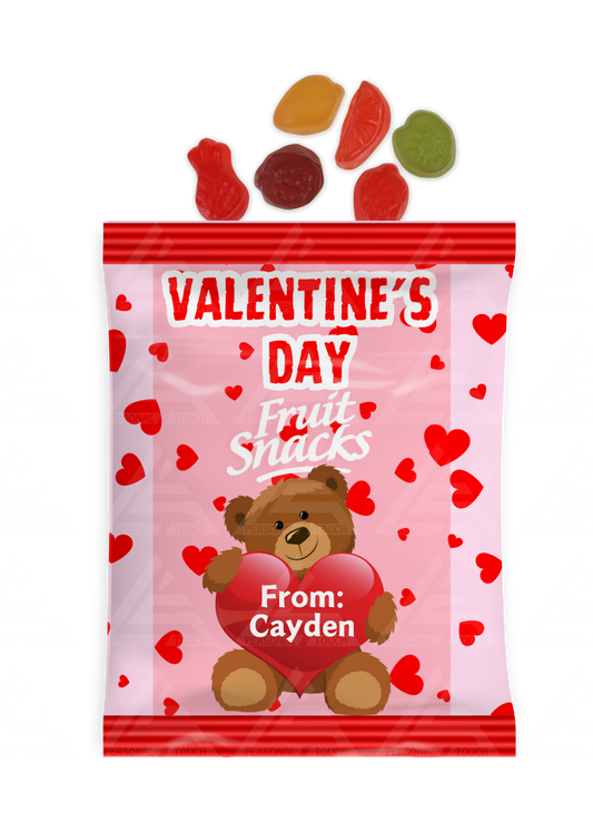 Valentine's Day Fruit Snack Party Favor