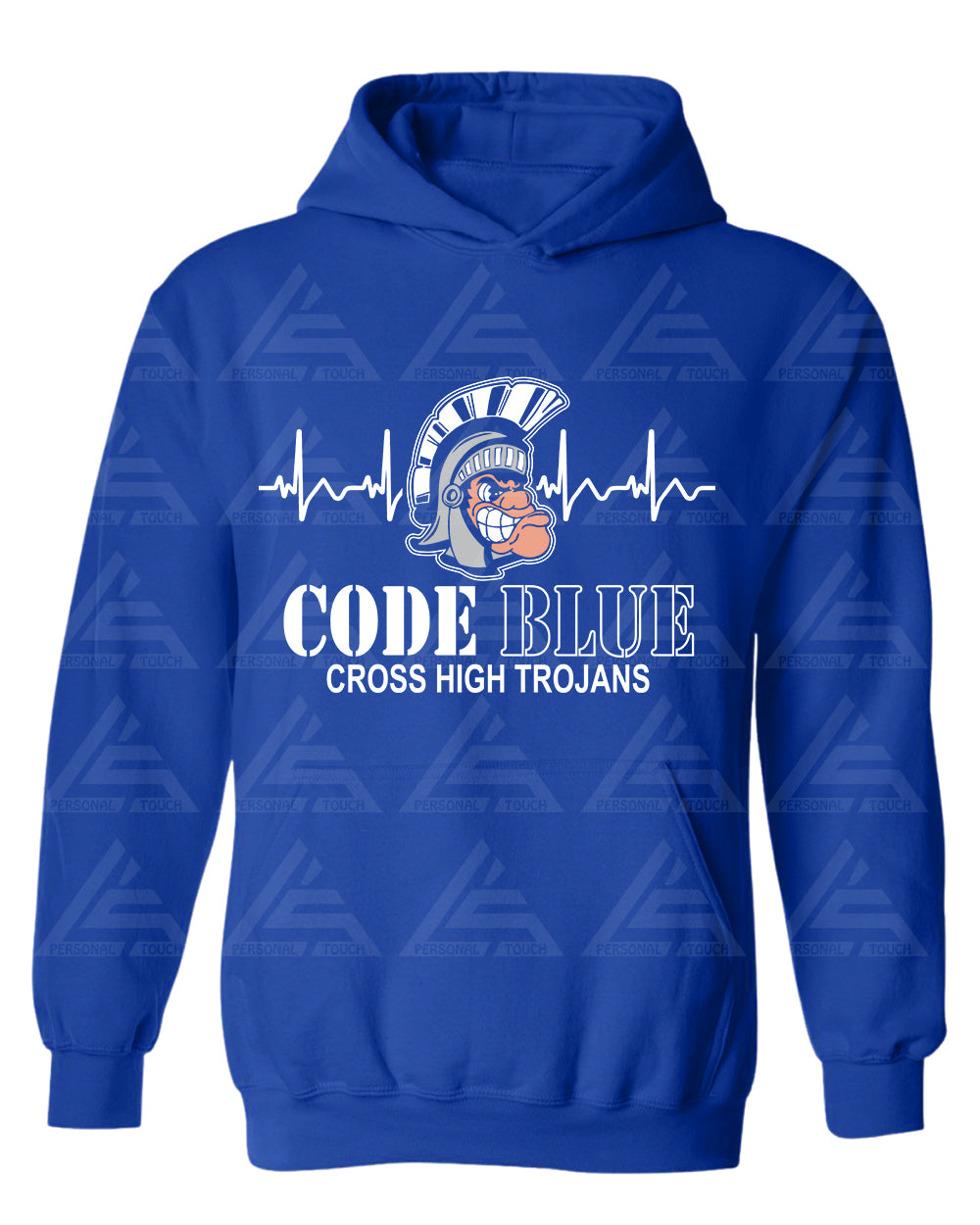 Cross High Code Blue Hoodie-Royal