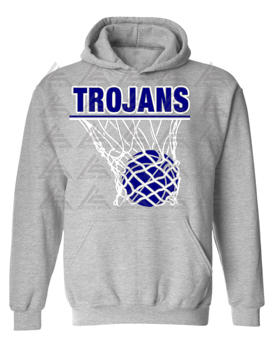 Trojans Basketball Hoodie - Gray