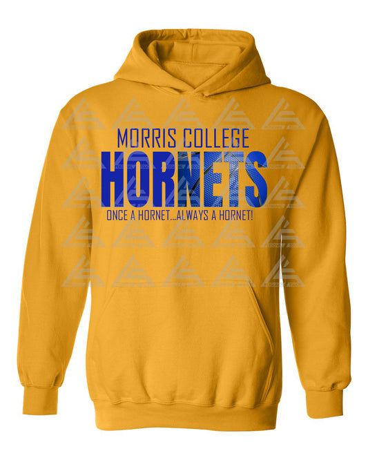 Morris College Hoodie - Hornets Basketball-Gold
