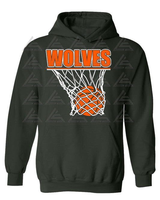 Wolves Basketball Hoodie - Dark Green