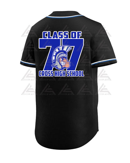 Cross High Alumni Baseball Jersey (Black)