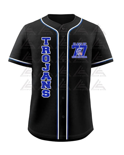 Cross High Alumni Baseball Jersey (Black)