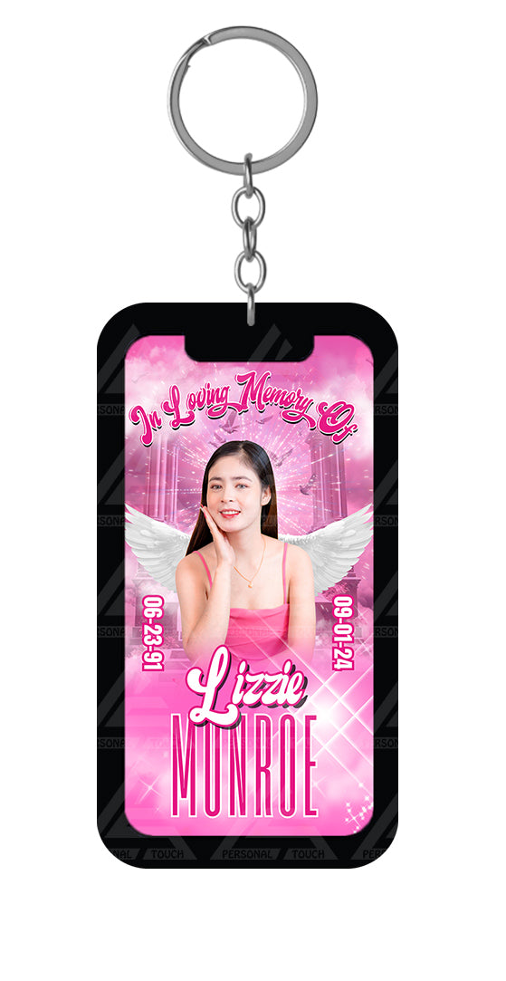 In Loving Memory Phone Call Keychain