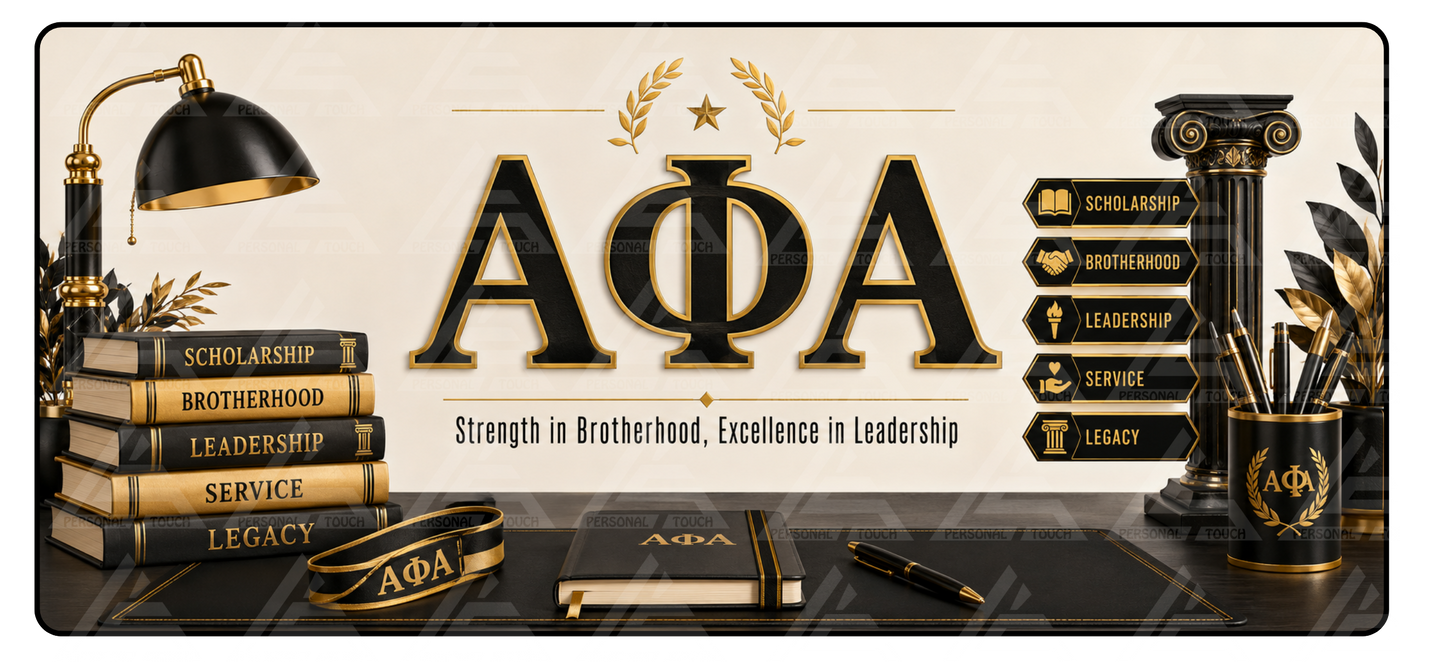 Divine 9 - Alpha Phi Alpha Desk Mat