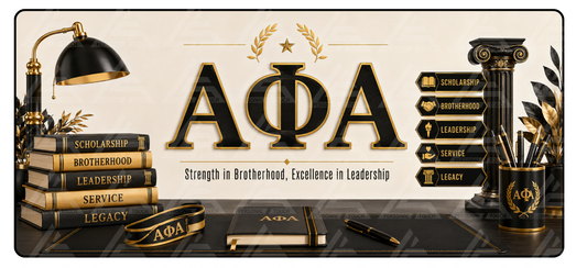 Divine 9 - Alpha Phi Alpha Desk Mat