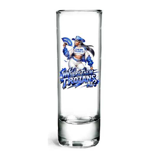 2.0 oz Clear Tall Shot Glasses (Where Them Trojans At?)