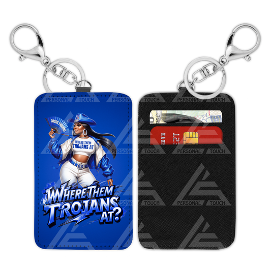 Where Them Trojans At? ID Badge Keychain