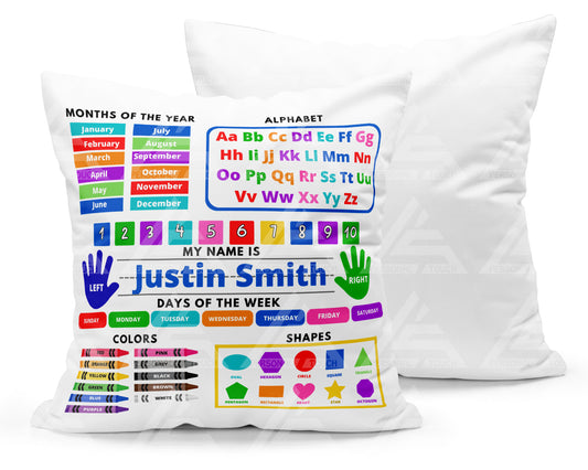 Learning Pillow-ABCs, Numbers, Days of Wk, Colors (White) 3