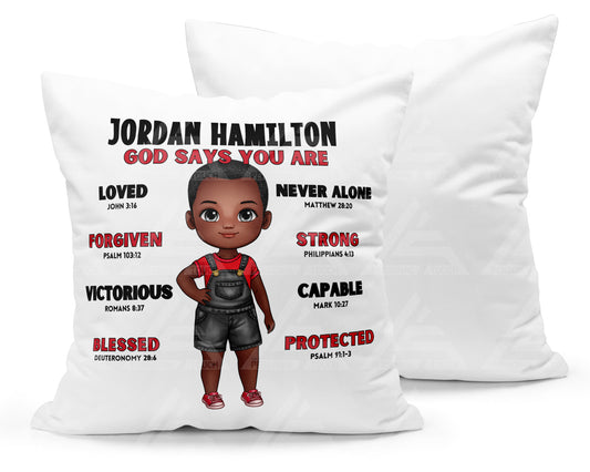 God Says You Are" Affirmation Throw Pillow 8