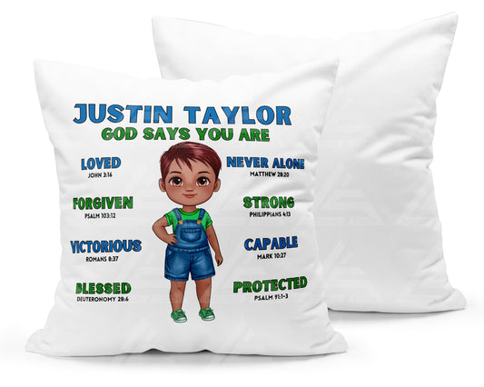 God Says You Are" Affirmation Throw Pillow 7