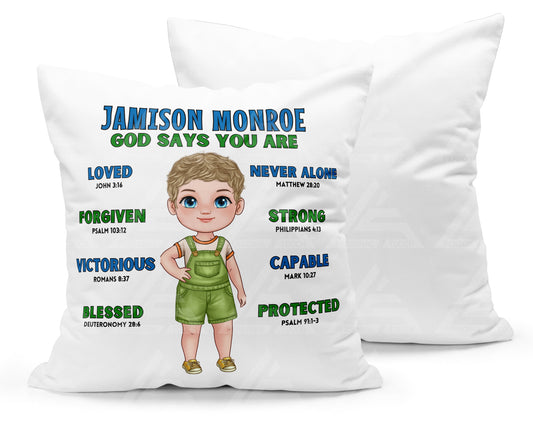 God Says You Are" Affirmation Throw Pillow 6