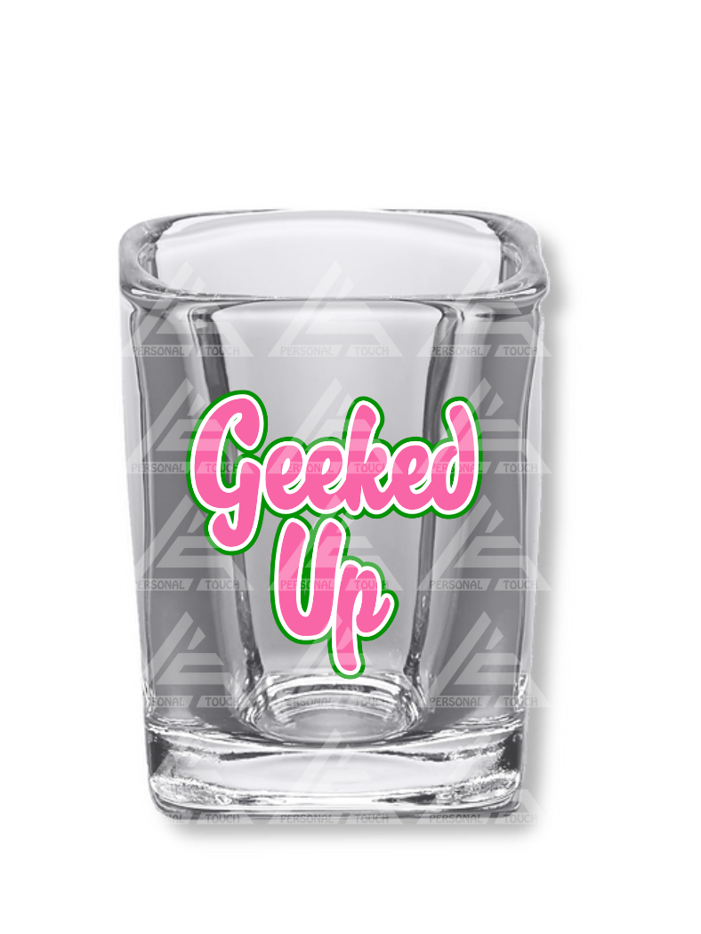 Custom (Your Design Here) 2.2 oz Square Clear Shot Glasses