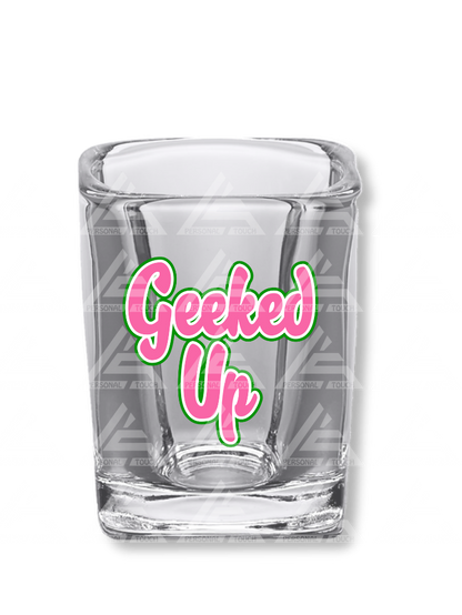 Custom (Your Design Here) 2.2 oz Square Clear Shot Glasses