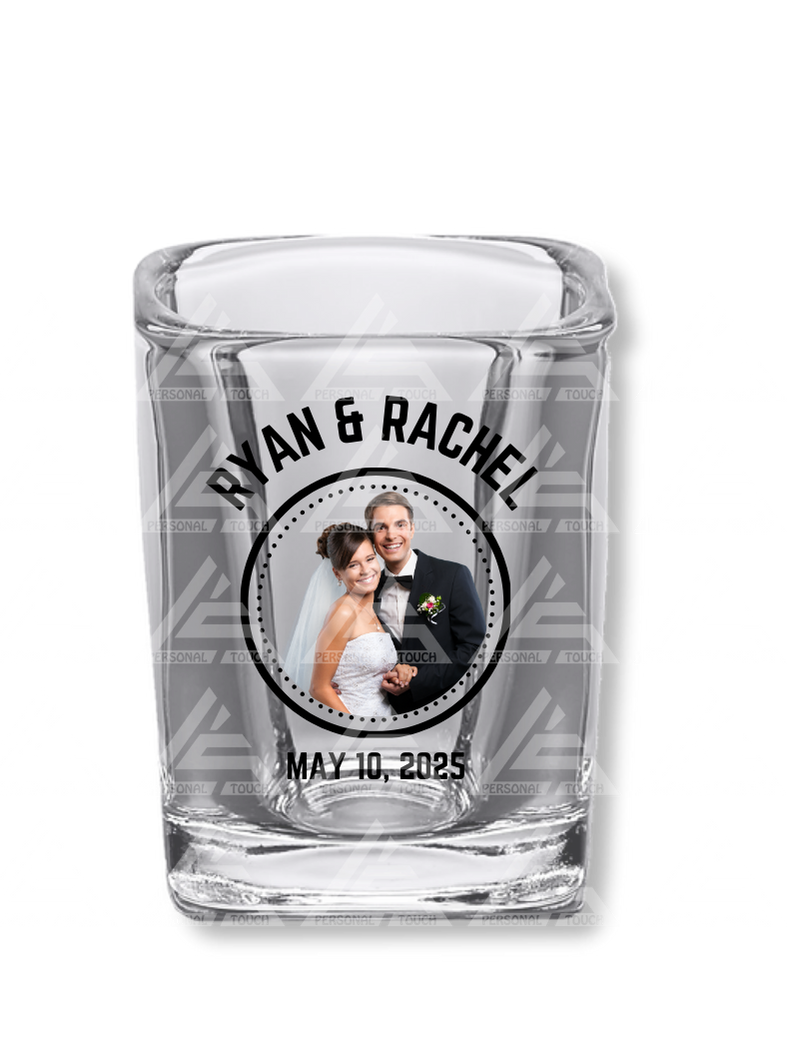 2.2 oz Square Clear Shot Glasses (Wedding Photo #2)