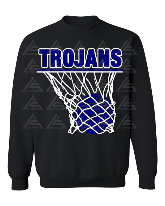 Trojans Basketball Sweatshirt-Black