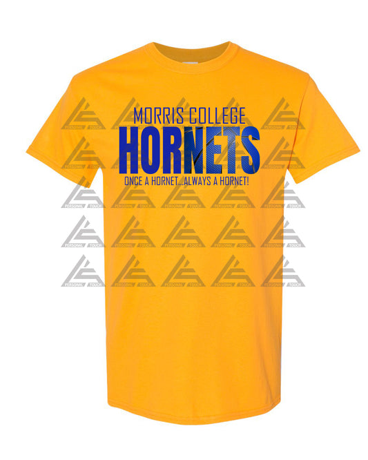 Morris College Hornets Basketball Tee-Gold
