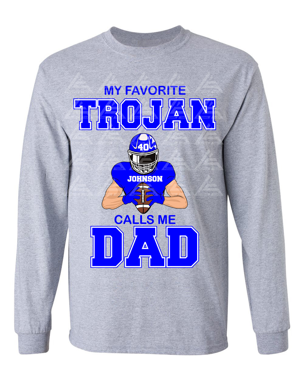 Trojan "My Favorite Player Calls Me" Long Sleeve Tee-Light