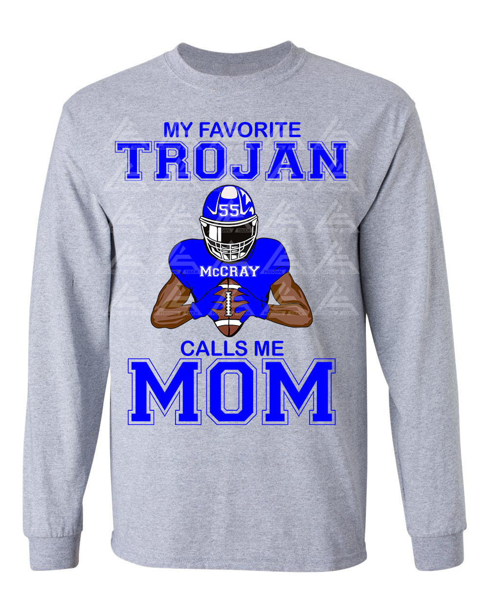 Trojan "My Favorite Player Calls Me" Long Sleeve Tee-Dark