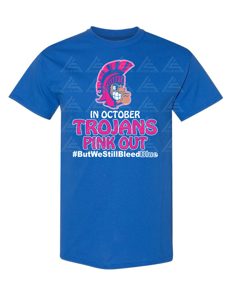 Trojan PINK OUT Cancer Awareness Tee-Royal