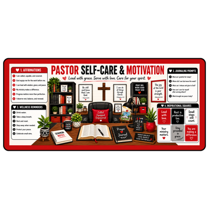 Pastor's Desk Mat (Red)