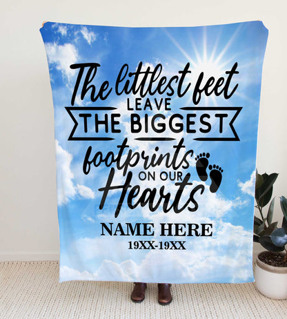 Personalized Blue Skies Memorial Throw Blanket - Child