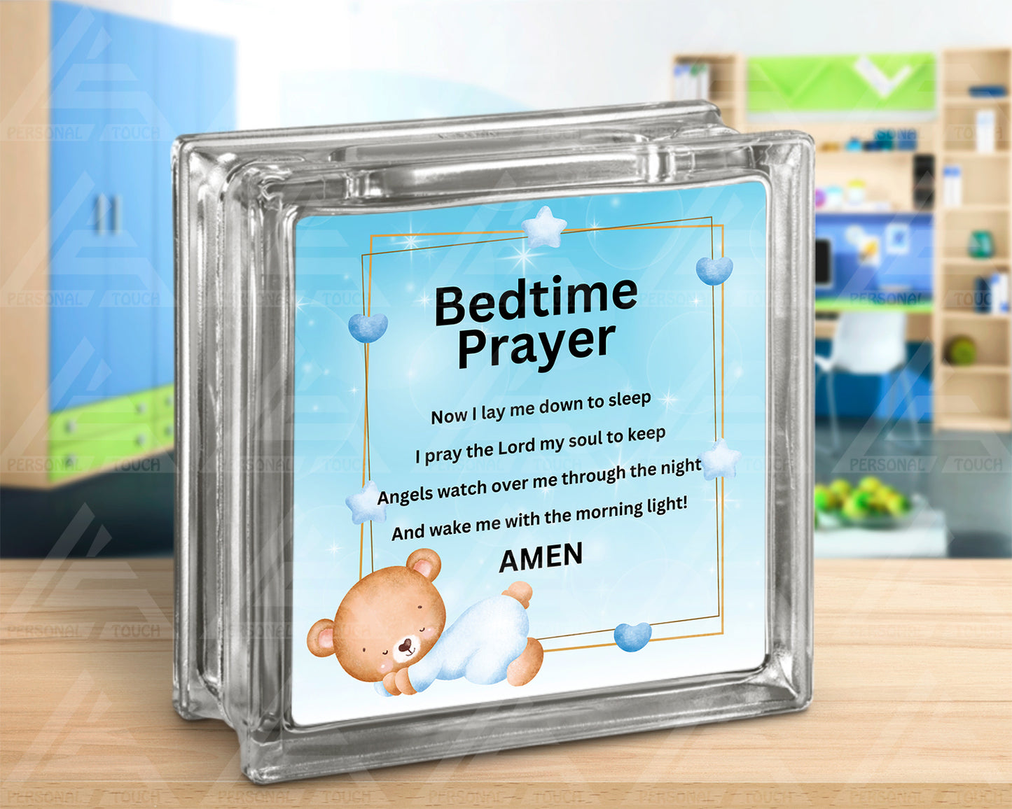 Bedtime Prayer-Boy Glass Block