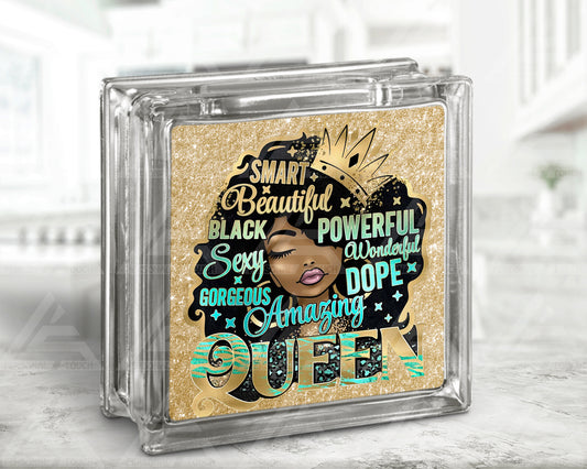 Black Queen Glass Block