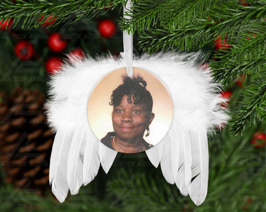 Feathered Angel Wings Ornament