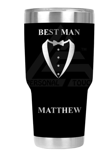 30 oz Engraved Best Man Tumbler