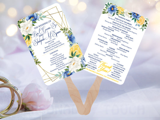 Custom Wedding Program Fan